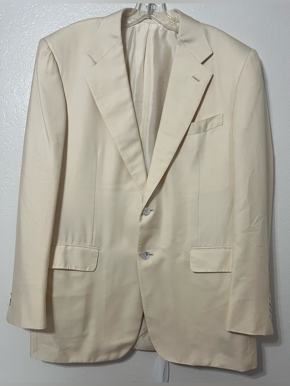 Stefano Ricci Italy 50% Cashmere 50% Silk Ivory Sport Coat Blazer Jacket